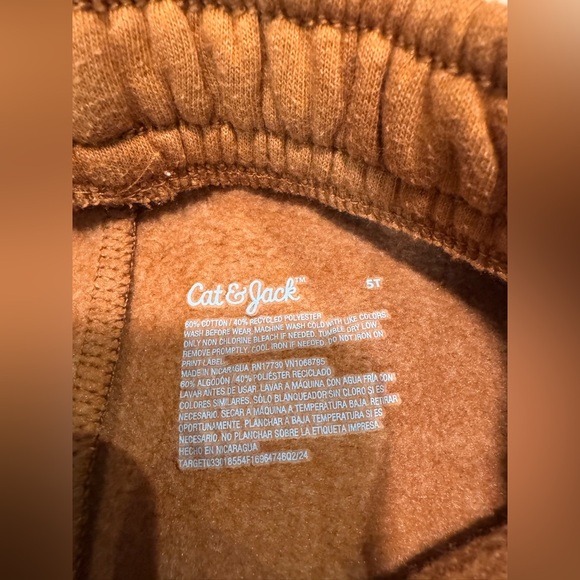 Cat & Jack Boys’ Pull-On Fleece Sweatpants – Dark Mustard Yellow | Size 5T - Picture 11 of 13